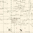 Vintage Map of Prairie County, Arkansas 1892