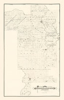 Vintage Map of Prairie County, Arkansas 1892