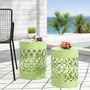 Outdoor Metal Side Table Set of 2