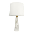 Enclave - Hydro Table Lamp With On / Off Switch Base Shade - Gold / White / White Marble by HouseOfZazla