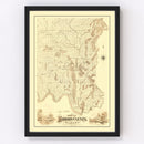 Vintage Map of Madison County, Alabama 1875