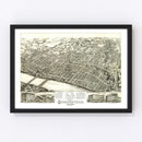 Vintage Map of Springfield, Massachusetts 1875