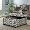 Richmond Storage Ottoman with Unique Pattern and Ample Storage - Gray by HouseOfZazla