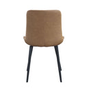 Abiram Side Chair (Set-2) in Brown PU