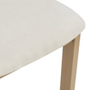 Mid-Century 7-Piece Dining Set with Upholstered Armless Chairs and Natural Wood Table