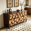 59.8" Sideboard With Honeycomb Pattern