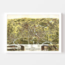 Vintage Map of Taunton, Massachusetts 1875