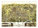 Vintage Map of Taunton, Massachusetts 1875