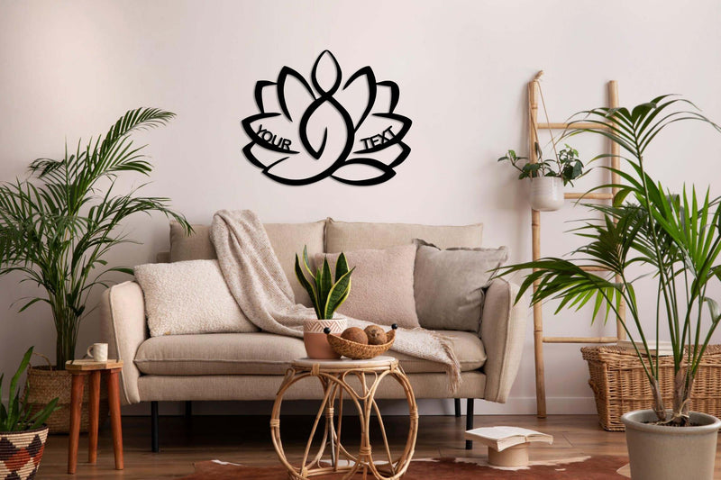 Personalized Lotus Metal Wall Art