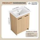 Floating Bathroom Vanity With Sink, Wall Mounted Double Door Storage