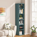 6 Tier Narrow Corner Cube Bookcase Storage, Freestanding Shelf With Open Cubes For Living Room