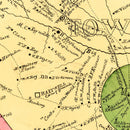 Vintage Map of Hart County, Georgia 1889