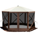 Camping Gazebo Tent, 10'x10', 6-Sided Pop-up Canopy Screen Tent by HouseOfZazla