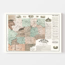 Vintage Map of Cherokee County, Georgia 1895