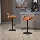 Modern Swivel Bar Stools Adjustable Counter Chairs With Footrest (Set of 2) by Unique Piece Furniture