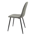 Modern Accent Dining Chairs Upholstered Seat, Metal Legs (Set of 4) by HouseOfZazla