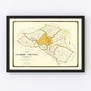 Vintage Map of Clarke County, Georgia 1893