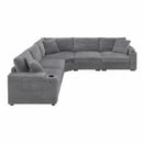Convertible L Shaped Sectional Corner Couch With Armrest Storage Cup Holders USB Charger, Irregular Corner Oversized Comfy Modular Sofa by HouseOfZazla