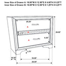 Transitional 2 Drawer Nightstand With Hidden Jewelry Tray