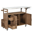54.33' Farmhouse Rolling Outdoor Kitchen Cart by HouseOfZazla