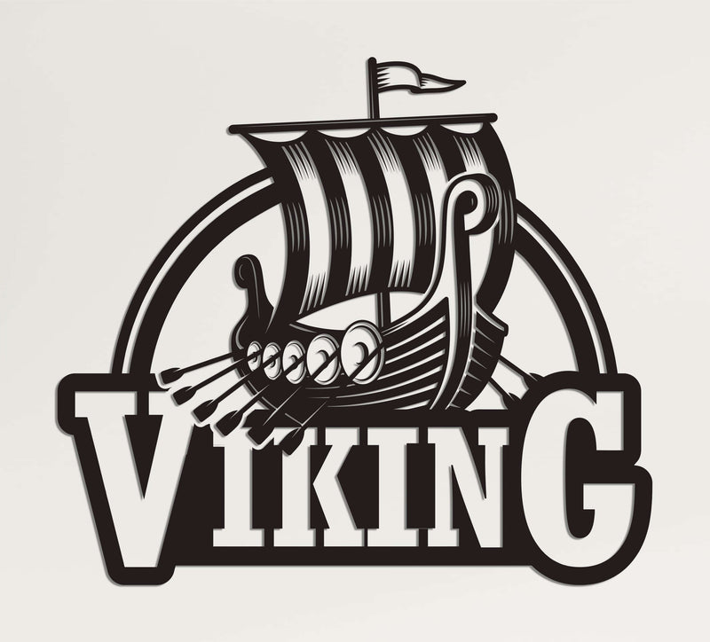 Viking Ship Metal Wall Art