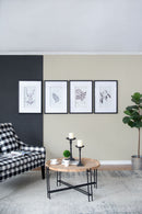 Botanical Wall Art Prints, Home Decor For Living Room Dining Room, Bedroom, Hallway (Set of 4) - White / Black by HouseOfZazla