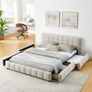 Modern Platform Bed Frame With Thick Fabric by Unique Piece Furniture