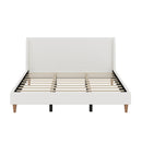 Upholstered Modern Platform Bed With Wingback Headboard by HouseOfZazla
