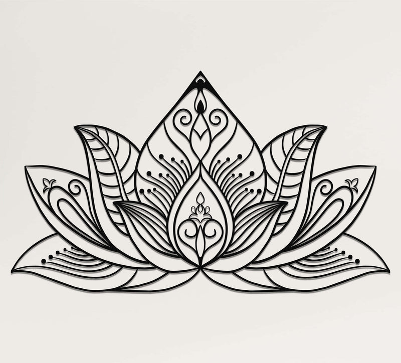 Lotus Flower Metal Wall Art