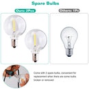 25FT Decorative Globe String Lights Outdoor Indoor 25Pcs Bulb Light Strings Fairy String Lamps for Garden Lawn Patio Cafe Party