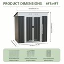 6x4 Ft Garden Shed for Patio and Outdoor Storage by HouseOfZazla