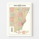Vintage Map of Peoria County, Illinois 1904
