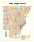 Vintage Map of Peoria County, Illinois 1904