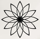 Geometric Flower Metal Wall Art