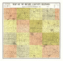 Vintage Map of McHenry County, Illinois 1903