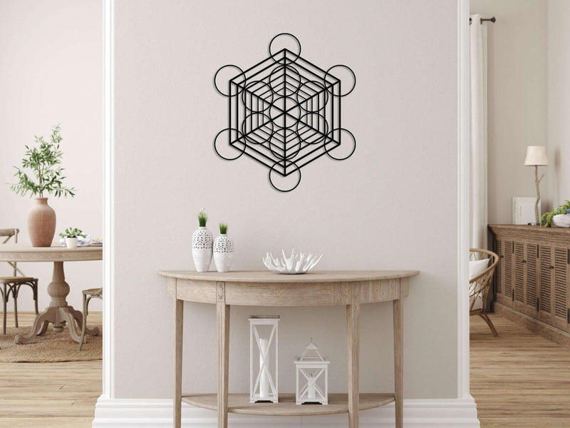 Metatron Cube Metal Wall Art