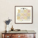 Vintage Map of Franklin County, Illinois 1900
