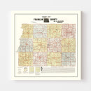 Vintage Map of Franklin County, Illinois 1900