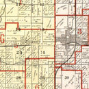 Vintage Map of Franklin County, Illinois 1900