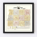Vintage Map of Franklin County, Illinois 1900