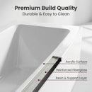 67" Whirlpool Bathtub with Hydrotherapy Jets and Glass Panel by HouseOfZazla