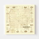 Vintage Map of Greene County, Illinois 1861