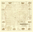 Vintage Map of Greene County, Illinois 1861