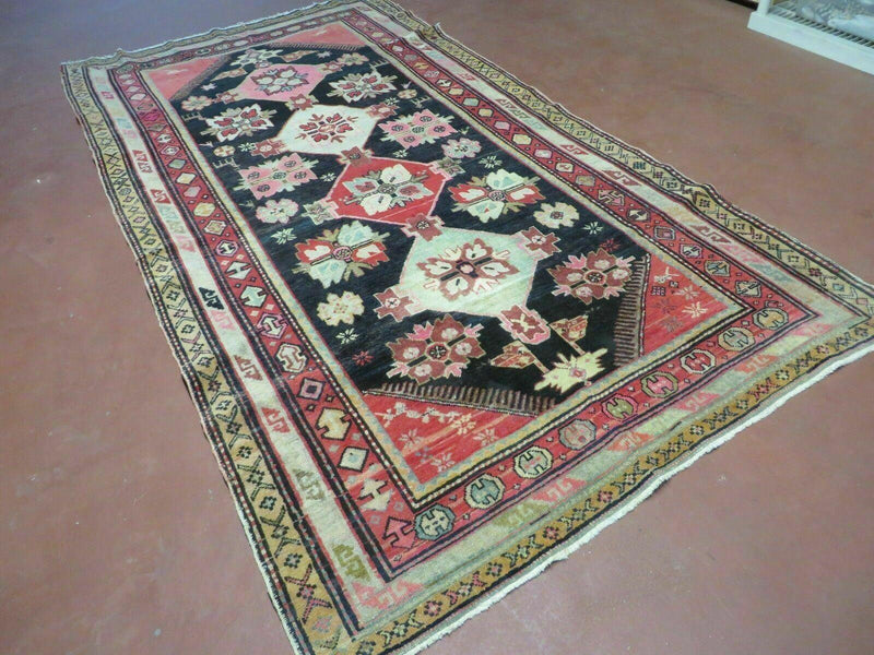 5' X 9' Antique Karabagh Caucasian Rug Handmade Wool Carpet Organic Dyes Nice