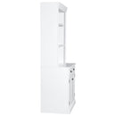 83.4"Tall Bookshelf with LED Lighting, Modern Bookcase with 2 Doors and 1 Drawer,Storage Bookcase with Open Shelves for Living Room,Home Office,White