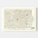 Vintage Map of Perry County, Illinois 1908