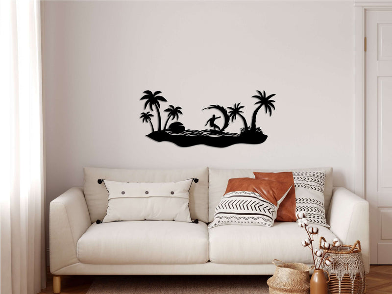 Surfer Metal Wall Art