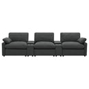 Collins 5-Piece Power Reclining Home Theater Seating Dark Grey