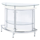Strick - Freestanding Glass Top Home Bar Wine Cabinet - White
