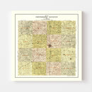 Vintage Map of Jefferson County, Illinois 1900